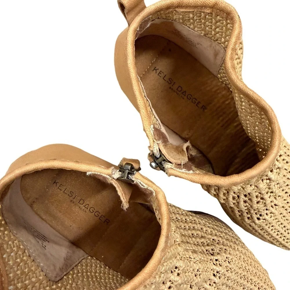 Kelsi Dagger Brooklyn Ego Ankle Boots Tan Size 8.5